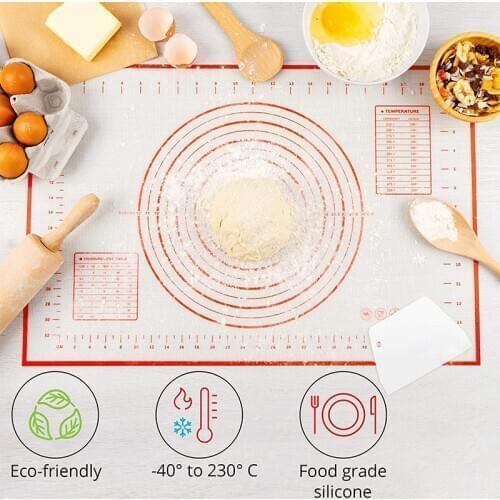 Silicone Mat 80x60 Silicone Baking Mat Pastry Rolling Kneading Pad Kitchen Crepes Pizza Dough Non-stick Pan Pastry Mat Dough Mat