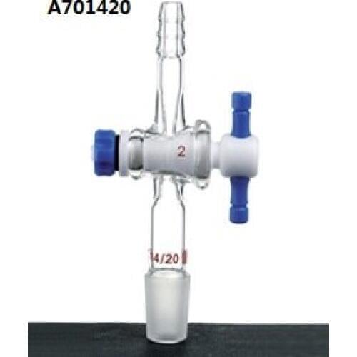 A701420 synthware,Adapter, Vacuum, PTFE stopcock, Joint:14/20, Stopcock Bore:2mm
