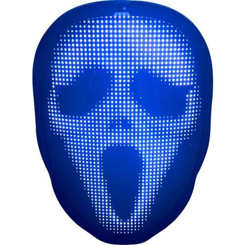 Led Masks with Bluetooth Programmable Costumes Cosplay Party Masquerade Toy,Light up mask for Adults,2021 Coolest Mask