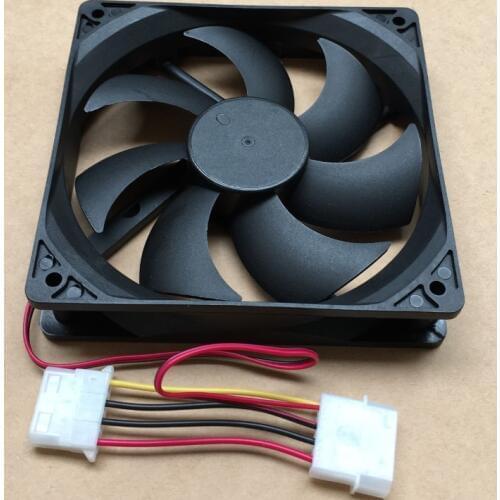 120 240 360 water-cooled installed fan 12cm chassis power supply cooling fan mute connect D port Big 4P 120x120x25mm 12V fan