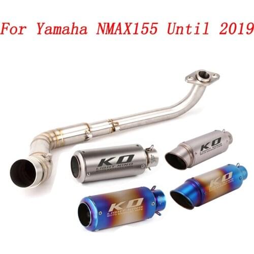 Escape Motorcycle Exhaust Head Link Tube And 51mm Vent Pipe Stainless Steel Exhaust System For Yamaha NMAX 125 155 Until 2019