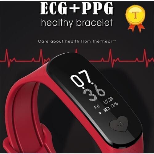 Best selling ECG+PPG healthy woman style female bracelet smart band fitness Activity tracker blood pressure heart rate Pedometer