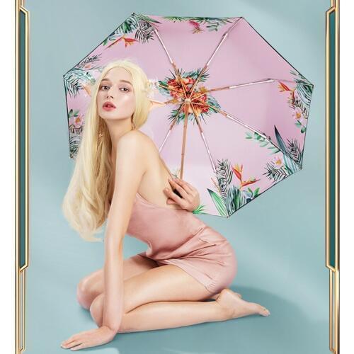 Uv Protection Women Sun Umbrella Luxury Sunscreen Wedding Parasol Sun Small Strong Purpose UPF50+ Womens Umbrellas Beautiful A6A