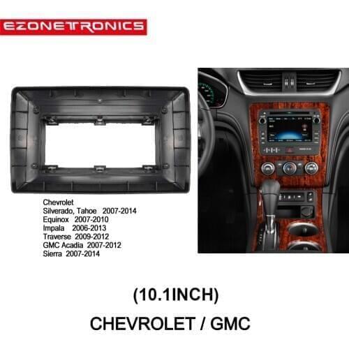 1-2Din Car DVD Frame Audio Fitting Adaptor Dash Trim Kits Facia Panel 10.1 For CHEVROLET Traverse GMC Acadia Sierra Radio Player