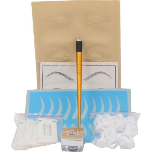 1 set high quality permanent makeup eyebrow microblading kit accesories professional for eyebrow tattoo learner free shipping