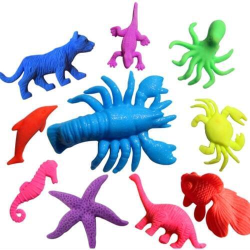 10 pcs/lot Magic Ball Animals Dinosaur Water Beads Hydrogel Crystal Soil Mud Ball Water Balls Gel Growing in Water Kids Toy