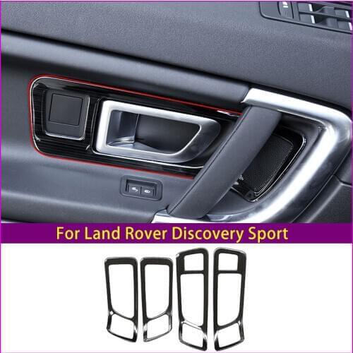 For Land Rover Discovery Sport 2015-18 Car Accessories 4 Pcs Stainless Steel Inner Door Handle Frame Trim
