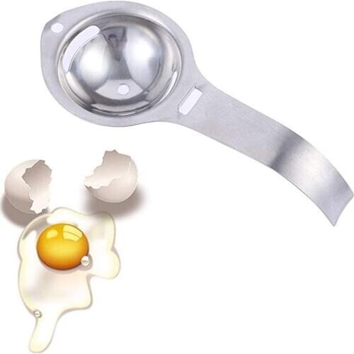 430 Stainless Steel Egg Yolk White Separator Divider Extractor Filter Strainer Tool Kitchen Gadget Silver Baking Sieve Supplies