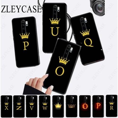 Funny Gold Crown Letter Phone Cover for redmi note8pro note7 note5 note6pro 7 7A 8 8A Note8T note9s note9pro Cellphones