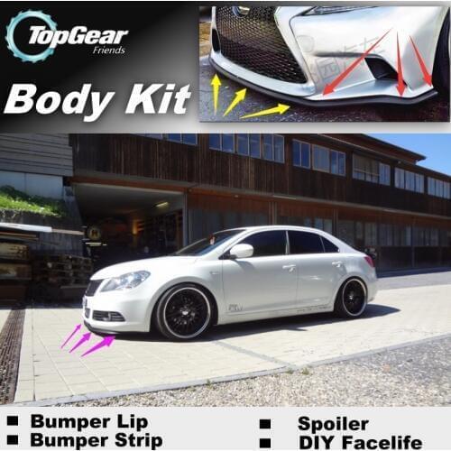Bumper Lip Deflector Lips For Suzuki Kizashi 2009~2015 Front Spoiler Skirt For TopGear Friends Car Tuning / Body Kit / Strip