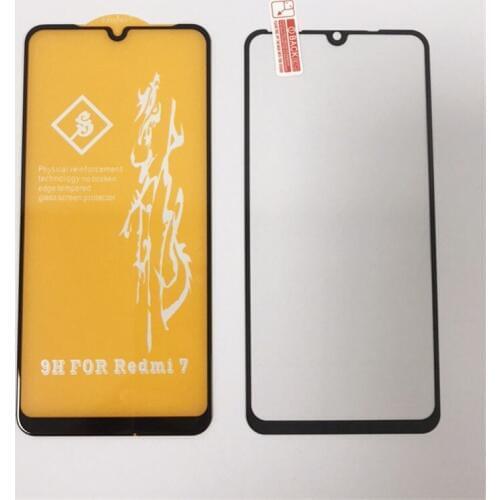 For Xiaomi Redmi 7 Glass Tempered Glass Screen Protector For Xiaomi Redmi 7 Glass Guard Front Full Cover Glue Redmi7 2/Pc Lots