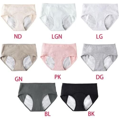 Soft Cotton Physiological Pants Leak Proof Menstrual Panties Mid Waist Period Lingerie Women Ladies Underwear
