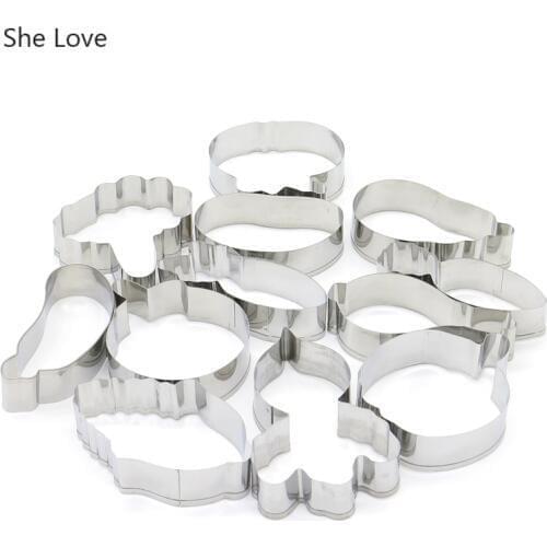 Chzimade 12Pcs/lot Vegetable Shaped Stainless Steel Polymer Clay Cutter Molds DIY Ceramic Pottery Clay Tools Supplies