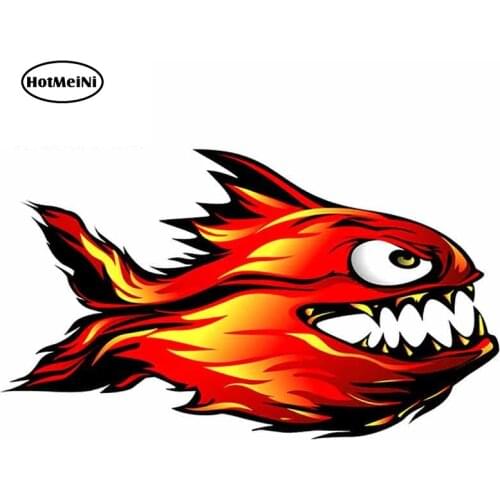 HotMeiNi 13cm x 7.6cm for Piranha Personality Decal Vinyl Car Sticker Funny Car Stickers Air Conditioner Motorcycle Decals