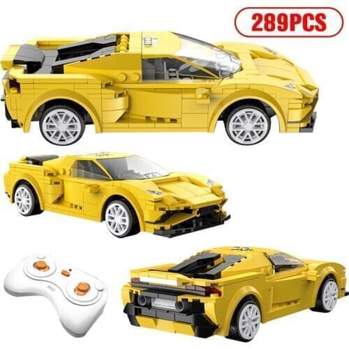 City Technical APP RC Racing Car Model Building Blocks Creator MOC Remote Control Super Sports Vehicle Bricks Toys For Children