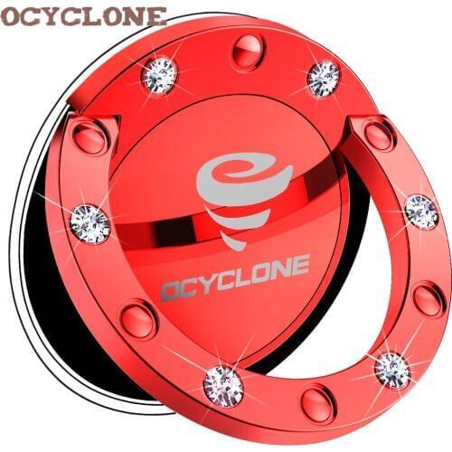 Red Handy Grip Luxury 360 Degree Metal Bling Bling Diamond Case Finger Ring Holder Kickstand Smartphone Mobile Phone Car Stand