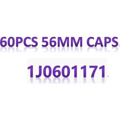 60X 56mm Black silver wheel center hub cover car emblem rim caps for vw part no 1J0601171 curved surface