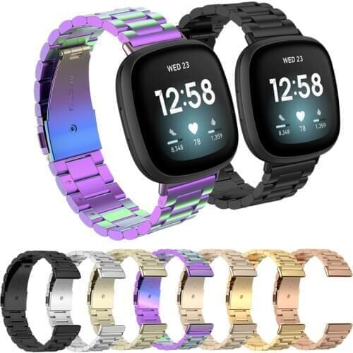 Stainless Steel Metal Bracelet For Fitbit Versa 3 Smart Watch Band Replacement Wrist Strap For Fitbit Sense Versa3 Accessories