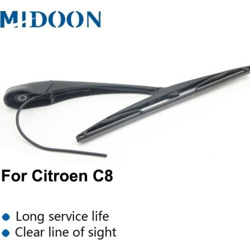 MIDOON Wiper 14" Rear Wiper Blade & Arm Set Kit For Citroen C8 2002-2010 Windshield Windscreen Rear Window