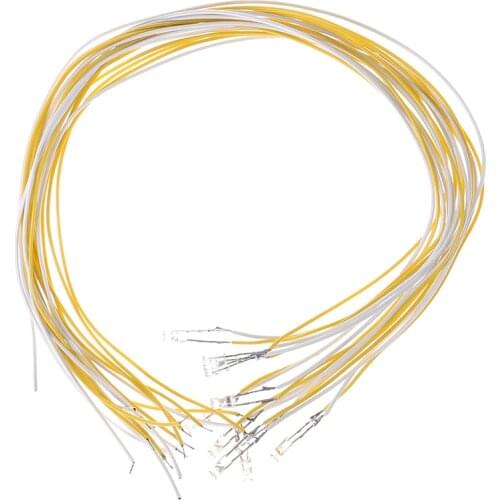 10Pcs 1:12 Dollhouse Miniature LED light with 20cm Line DIY Doll House Decoration