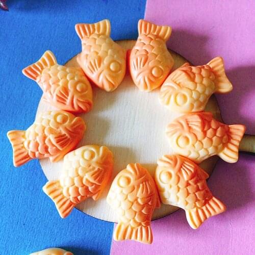 NEW~10 pcs Taiyaki/cookies/miniatures food/lovely cute/fairy garden gnome/moss terrarium decor/bonsai/figurine/doll house decor