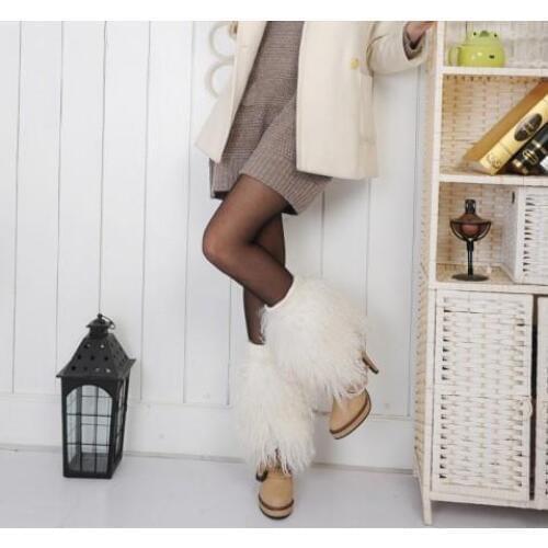 New Style Boot Cuff Fluffy Soft Furry Faux Fur Leg Warmers Boot Toppers Shoes Cover 101701
