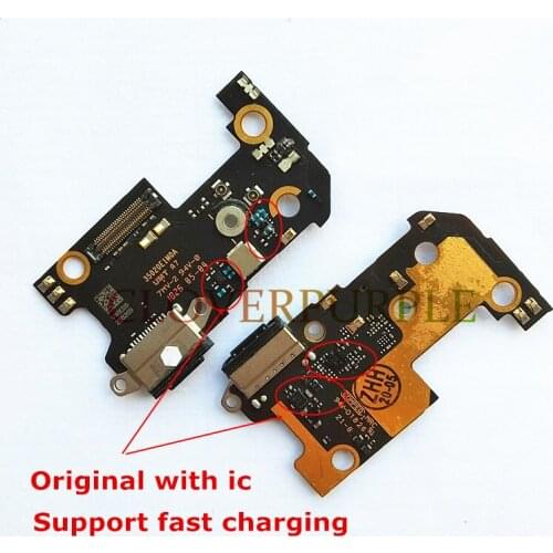 Original USB Charging Spare Parts Port Flex Cable For Xiaomi 8 Mi 8 Mi8 Dock Connector Charger Board with Microphone