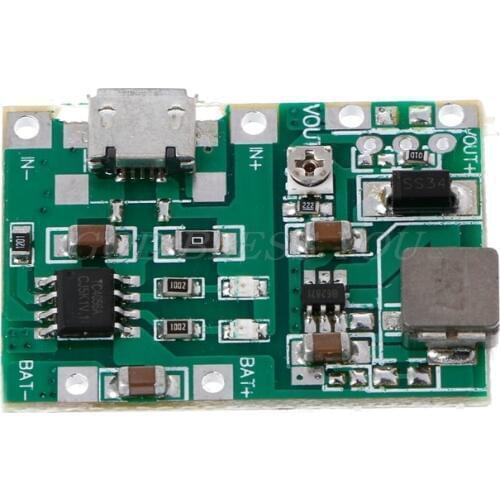 Lithium Li-ion 18650 3.7V 4.2V Battery Charger Board DC-DC Step Up Boost Module Drop Shipping