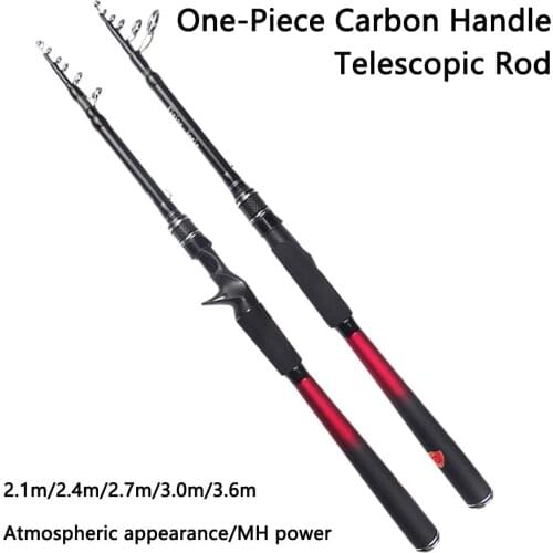 Super Hard Carbon Fishing Outdoor Travel Sea Telescopic Fishing Rod 2.1m-3.6m Lure Weight 17-35g Spinning Casting Fishing Pole