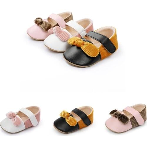 0-18M Toddler Baby Girl Soft PU Princess Shoes Cute Bowknot Infant Prewalker NEW Spring Newborn Baby Shoes