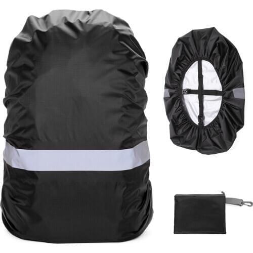 Outdoor Waterproof Backpack Cover with Reflective Strip 210T Bag Backpack Rain Cover For Cycling Camping Hiking Mountaineering