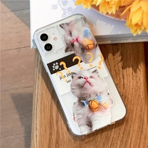 Adorable ragdoll cat case for iphone 11 phone case iphone 12 11 pro max mini 8 7 Plus Clear tpu case protective coque