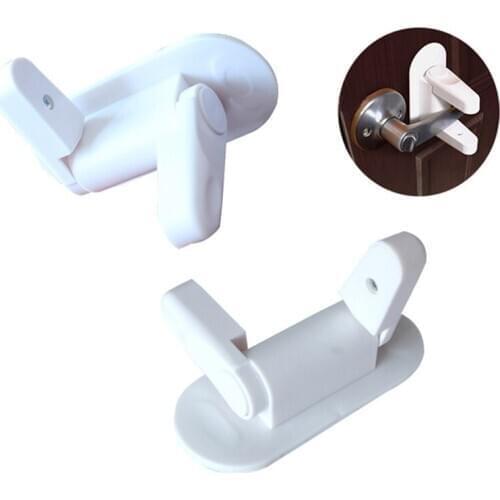 Baby Toddler Safety Lock Anti-opening door Handle Lock Children Protection Accessories Universal Compatible Adhesive Lock
