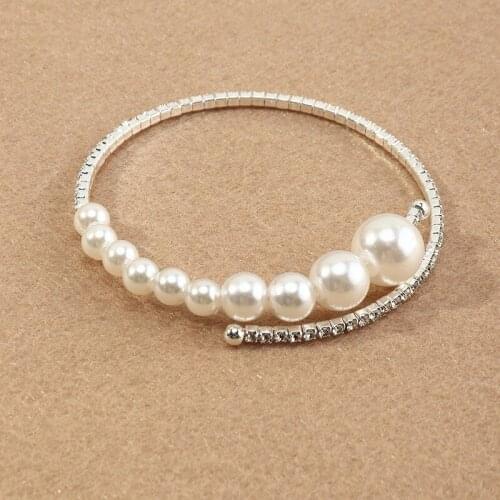 Chic Winding Bracelet Women Multilayer Pearl Crystal Bracelets Bangle Wedding Jewelry Accessories Female Party Bride Bijoux Gift