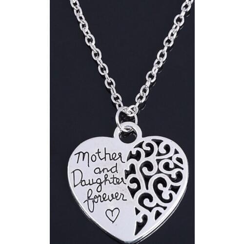 Women Fashion Necklace Mother and Daughter Forever Love Pendant Fashion Jewelry