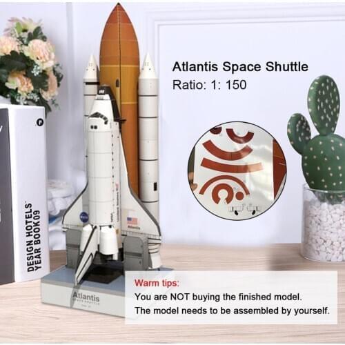 1:150 DIY Paper Model Toys 1 Set 3D Space Shuttle Paper Toy Space For Children Model Toy Educational Papercraft Shuttle Han U2Y5