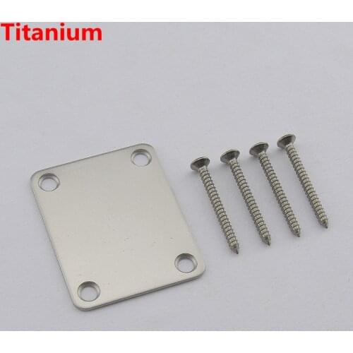 1Set Electric Guitar Bass Titanium Neck Plate / Neck Joint Plate With Titanium Screws