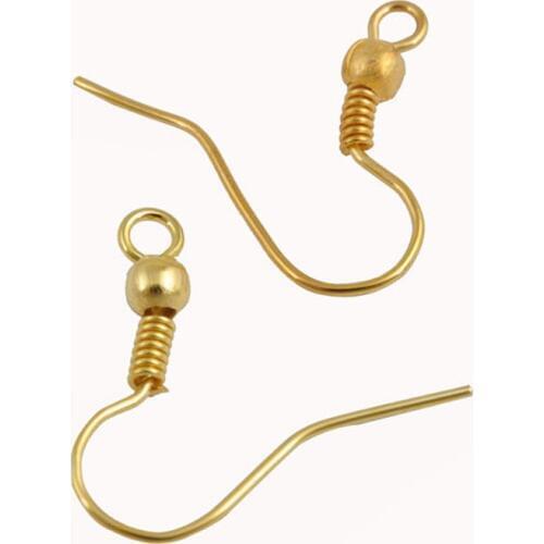 100 Pcs Golden Silvery Bronze Ear Wire Hooks Earrings For DIY Earring Accessories