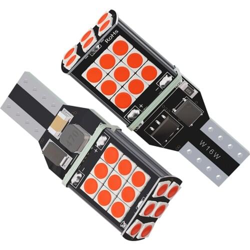 2x T15 W16W WY16W LED Car Tail Brake Bulb Turn Signals Auto Reverse Lamp CanBus No Error 3030 24 SMD Beads White Red Yellow 12v