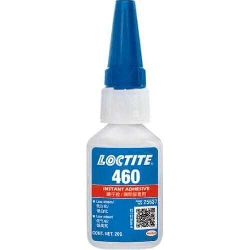 2PCS Loctite 460 low whitening, low viscosity, low odor sticky plastic rubber metal instant glue 20g