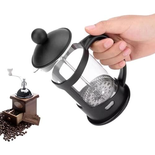 350/600/800ml French Press Coffee/Tea Brewer Coffee Pot Coffee Maker Kettle Stainless Steel Glass Thermos For Coffee Drinkware