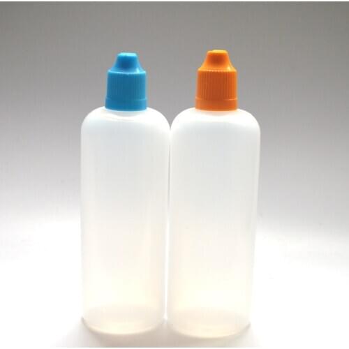 500pcs Empty 120ml Eye Drop Plastic Dropper Bottle with Childproof Cap Long Tip E Liquid Needle Bottle