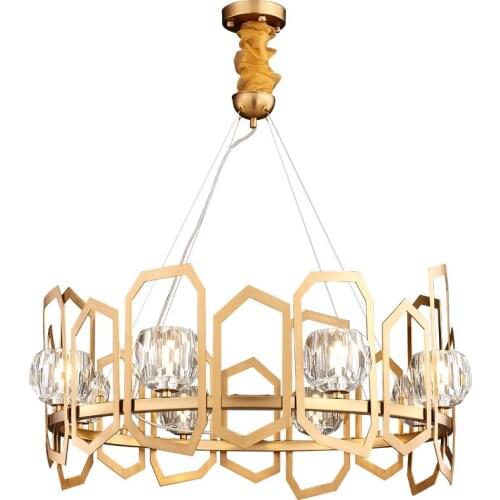 American Model Room Chandelier Post-Modern Luxury Living Room Lamp Creative Simple Atmosphere Designer Bedroom Dining Room Lamp