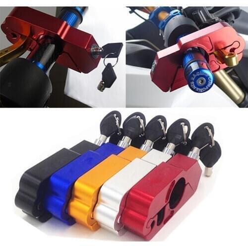 Motorcycle Handlebar Lock Grip Security Safety Anti-theft Locks Motorcycle Grip Lock Fit Scooter ATV Dirt Street Bikes Auto