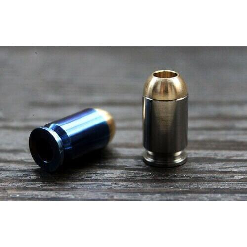 Bullet Shape Titanium Brass EDC Lanyard Bead Paracord Knife Beads