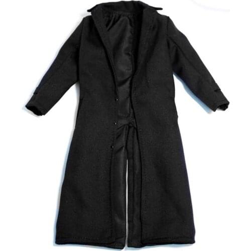 1/6 Scale Custom Repaint Aging Black Wind Coat Windbreaker for 12in Male Soldier Action Figure Phicen Tbleague Toys