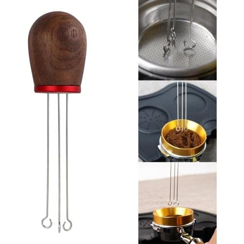 Stainless Steel Espresso Coffee Tamper Leveler Needle Distributor Tool