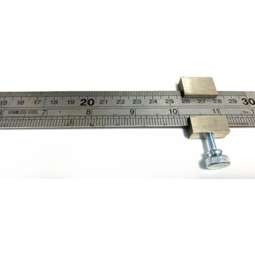 Scribe gauge right-angle line drawing ruler backing stainless steel universal card position fixed glass slider steel ruler limit