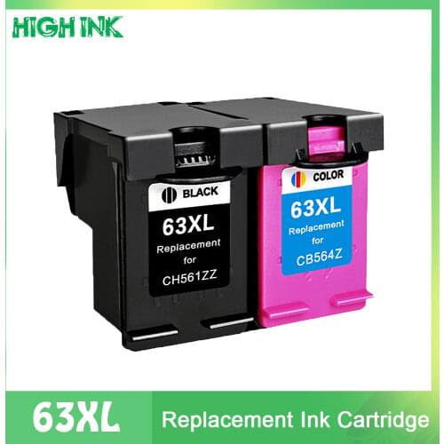 2PK 63XL Cartridge for hp 63 XL hp63 Ink Cartridge for hp Officejet 3830 4650 4652 5220 5230 ENVY 4516 4512 4520 printer