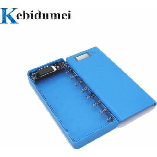 Kebidumei DIY 8*18650 Case LCD Display Power Bank Shell Portable External Box Without Battery